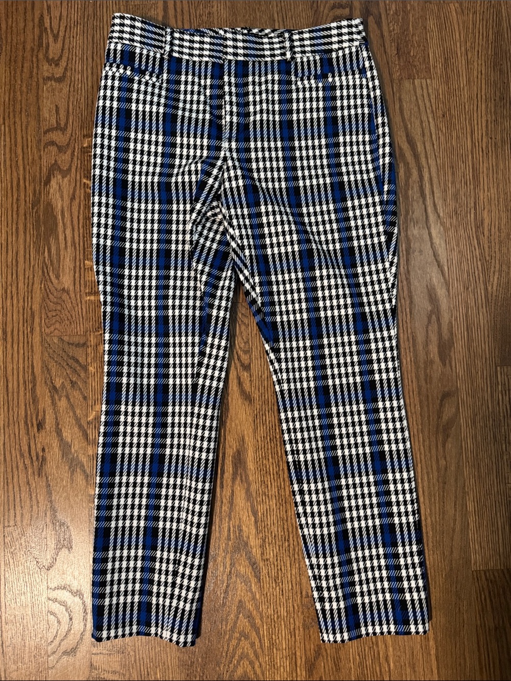 Plaid Dress Pants in Blue and Black